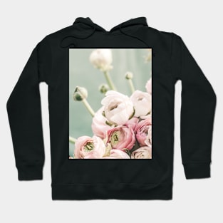 Flowers print, Pink, Pastel, Fashion print, Scandinavian art, Modern art, Wall art, Print, Minimalistic, Modern Hoodie